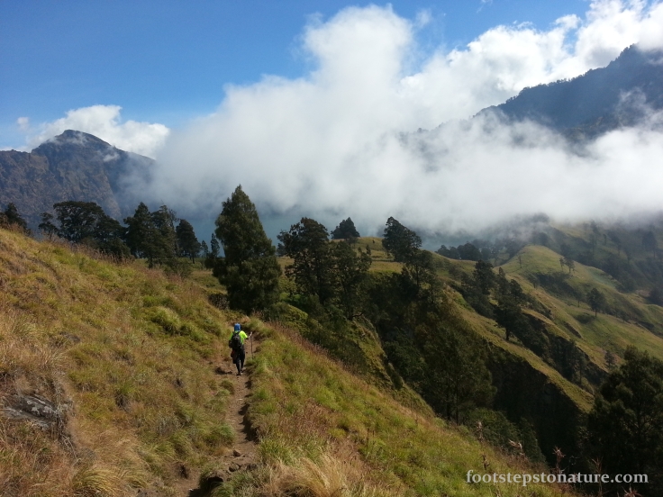 2.20pm – Approaching the Crater Lake; One of the happiest moments of this trip aside from reaching the summit of Mt Rinjani, we could finally rest for the day
